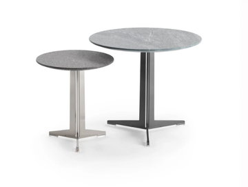 FLY - Round natural stone coffee table by Flexform