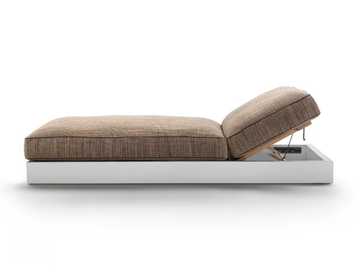 FREEPORT - Recliner fabric sun lounger by Flexform