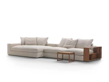 GROUNDPIECE - 3 seater sectional fabric sofa by Flexform