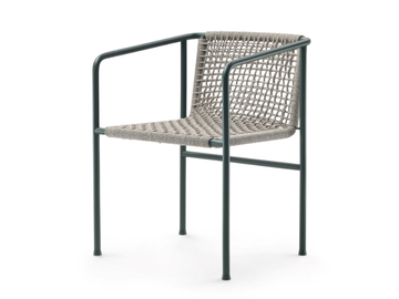 OTTAVIA - Stainless steel and plastic garden small armchair by Flexform