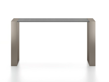 RING - Rectangular glass and steel console table by F.lli Orsenigo