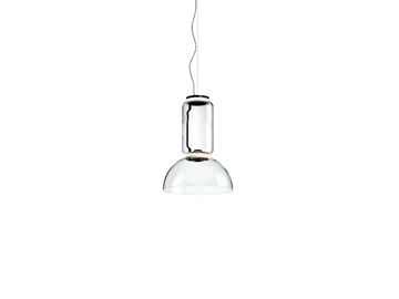 NOCTAMBULE SUSPENSION LOW CYLINDER BOWL - LED blown glass pendant lamp by Flos