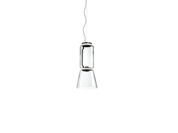 NOCTAMBULE SUSPENSION LOW CYLINDER CONE - LED blown glass pendant lamp by Flos