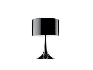SPUN LIGHT T - Glass and aluminium table lamp with dimmer by Flos