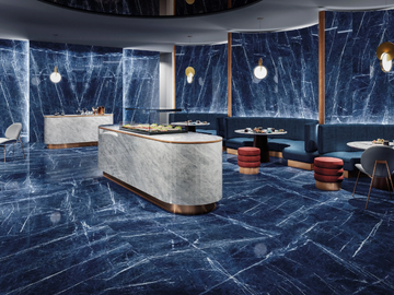 BRAZILIAN BLUE - Porcelain stoneware wall/floor tiles with marble effect by FMG