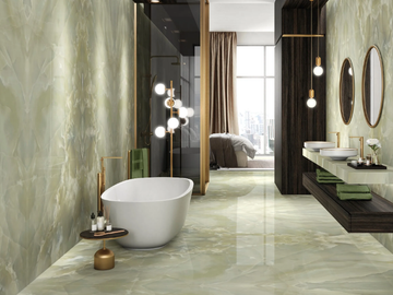 ONICI GIADA - Indoor/outdoor porcelain stoneware wall/floor tiles with marble effect by FMG