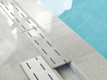 TWENTY - ARGENTO - Floating porcelain stoneware outdoor floor tiles with stone effect by FMG