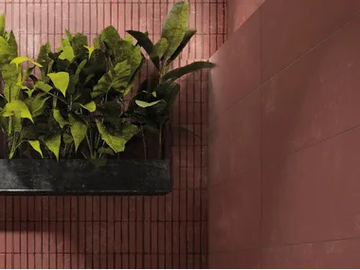 URBAN AMARANTH ACTIVE - Antibacterial porcelain stoneware wall/floor tiles with concrete effect by FMG