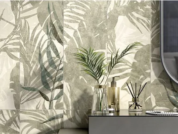 URBAN JUNGLE DECORO ACTIVE - Antibacterial porcelain stoneware wall tiles with concrete effect by FMG