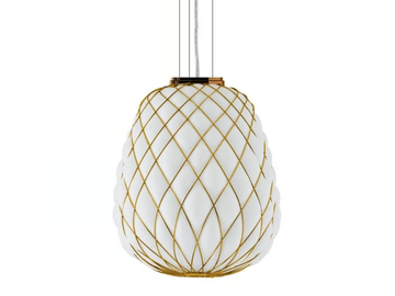 PINECONE - Glass and metal pendant lamp _ FontanaArte by Fontana Arte