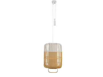 BAMBOO SQUARE - Bamboo pendant lamp by Forestier