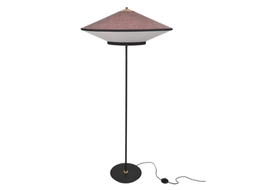 CYMBAL - LED direct-indirect light linen floor lamp by Forestier