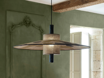 THÉSÉE - Linen pendant lamp by Forestier