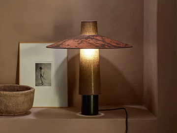 THÉSÉE - Linen table lamp by Forestier