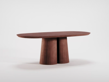 FUSTO OVAL COFFEE TABLE II - Low concrete coffee table by Forma&Cemento