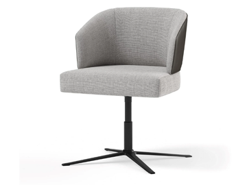 V249/B - Upholstered chair with 4-spoke base by formitalia luxury group