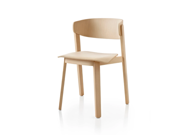 WOLFGANG - Stackable oak chair by Fornasarig