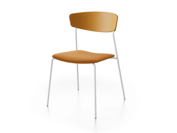 WOLFGANG - Stackable resin chair with integrated cushion by Fornasarig