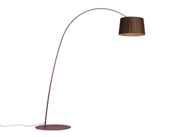 TWIGGY - LED rosewood arc lamp by Foscarini