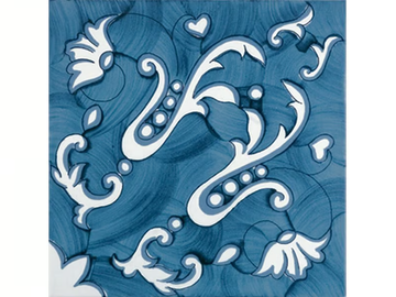 FIORI SCURI LOBRA TURCHESE - Ceramic wall tiles / flooring by FRANCESCO DE MAIO
