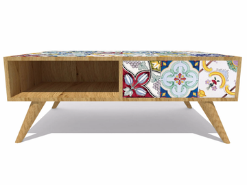 ROVERE MAIOLICATO - Wooden coffee table with integrated magazine rack by FRANCESCO DE MAIO