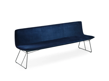 AMELIE BENCH - Fabric bench with back by Freifrau