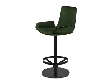 AMELIE KITCHEN ARMCHAIR LOW - Swivel fabric kitchen stool with armrests by Freifrau