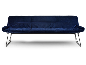 LEYA BENCH - Fabric bench with back by Freifrau