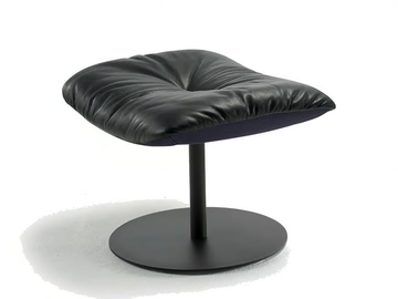 LEYA OTTOMAN - Leather footstool by Freifrau