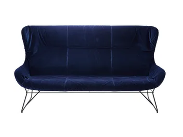 LEYA WINGBACK COUCH - 3 seater fabric sofa by Freifrau