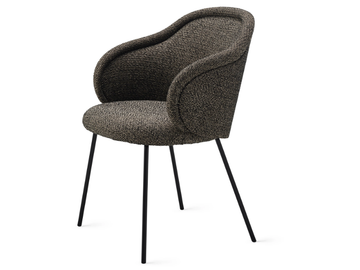 ONA CURVED - Upholstered fabric chair with armrests by Freifrau
