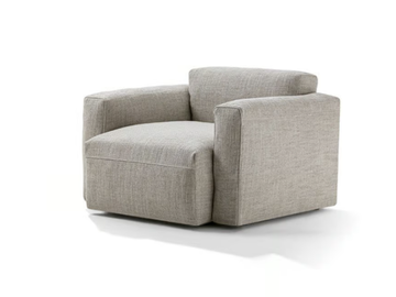 COOPER JUNIOR - Fabric armchair with removable cover with armrests by Frigerio