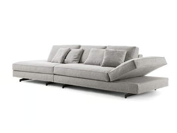 DAVIS FLAT - Sectional fabric sofa with removable cover by Frigerio