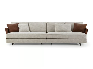DAVIS SLIM - Sectional fabric sofa with removable cover by Frigerio