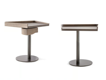 LIV - Solid wood bedside table with drawers by Frigerio