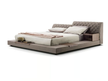 MILLER - Double bed with tufted headboard by Frigerio