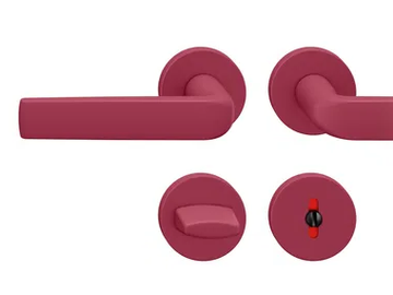 FSB 12 1267 - Powder coated aluminium door handle on rose by FSB