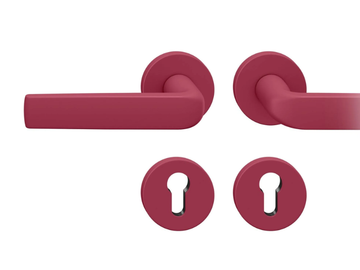 FSB 12 1267 - Powder coated aluminium door handle on rose by FSB