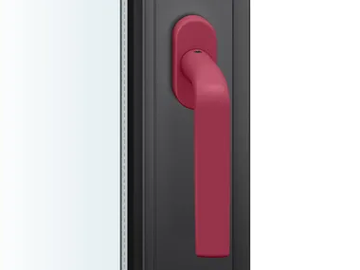 FSB 34 1267 - Powder coated aluminium window handle on rose by FSB