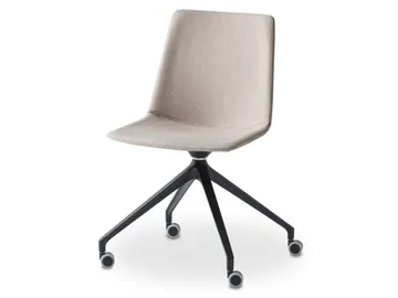 AKAMI IUR - Upholstered chair with castors by GABER