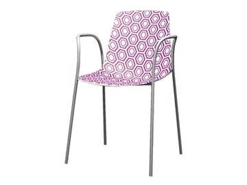 ALHAMBRA TB - Stackable technopolymer chair with armrests by GABER