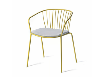 AMITHA B - Steel chair with armrests by GABER
