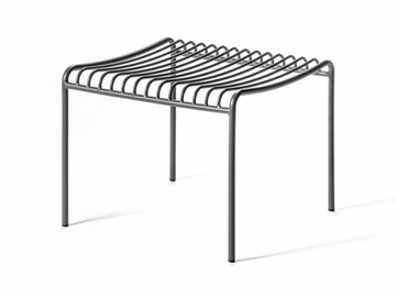 AMITHA POUF - Square steel garden footstool by GABER