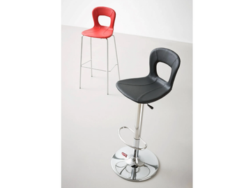 BLOG I68/78 - High upholstered stool with back by GABER