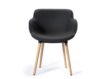 CHOPPY SLEEK BL/BP - Upholstered chair with armrests by GABER