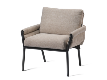 COACHELLA - Upholstered fabric easy chair with armrests by GABER