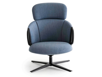 CUCARACHA HB - With 4-spoke base fabric easy chair high-back by GABER