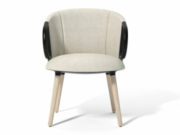 CUCARACHA SLIM BL - Fabric chair with armrests by GABER
