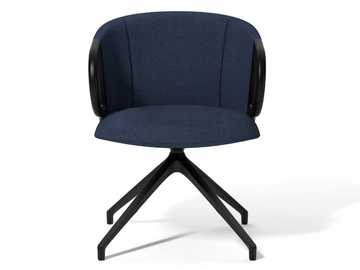 CUCARACHA SLIM U - Swivel trestle-based fabric chair by GABER