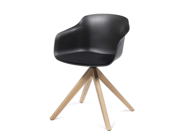 DAME PL - Trestle-based technopolymer chair with armrests by GABER